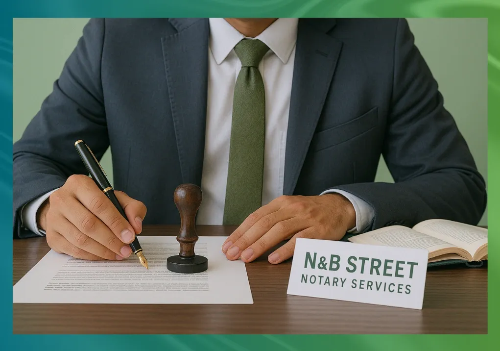 N & B Street Notary Square notary — professional Texas mobile and online notary services specializing in real estate signings, loan signings, powers of attorney, affidavits, and remote online notarization (RON)